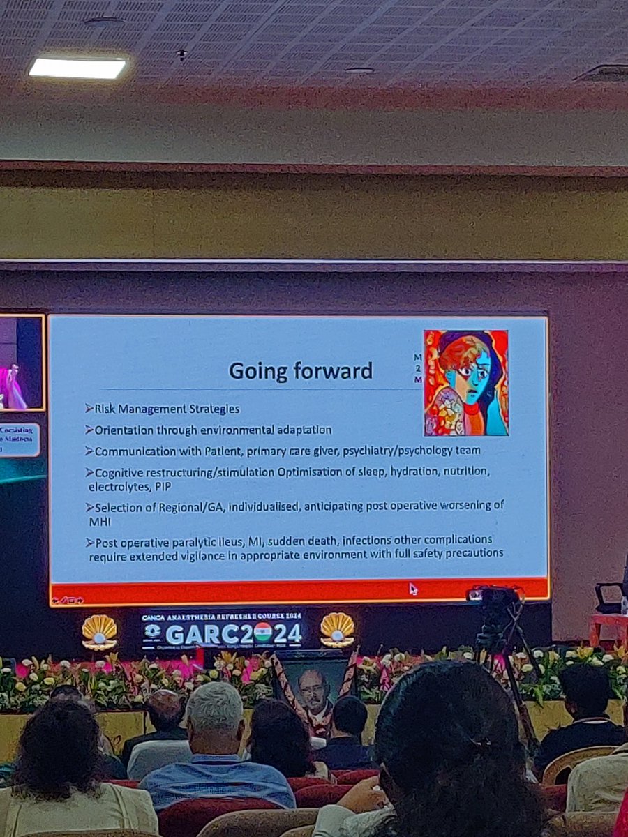 Dr Shruti Shrey (@shruti_shrey) on Twitter photo Methods to madness!!
History is essential✅
Incorporate mental health in pre-anaesthesia check up✅
Dr Kiran Deep Sandhu talking about Anaesthesia and co- existing mental health illness at #GARC2024
<a href="/tsmurali/">Murali Thondebhavi</a> <a href="/saijanani/">janani viswanathan</a> <a href="/dragarwalgaurav/">Gaurav Agarwal</a> <a href="/suniltp05/">Sunil</a> <a href="/wqsamd/">Waquas Ahmed, MD</a> <a href="/anesthetix/">Amjad Maniar</a> Methods to madness!!
History is essential✅
Incorporate mental health in pre-anaesthesia check up✅
Dr Kiran Deep Sandhu talking about Anaesthesia and co- existing mental health illness at #GARC2024
<a href="/tsmurali/">Murali Thondebhavi</a> <a href="/saijanani/">janani viswanathan</a> <a href="/dragarwalgaurav/">Gaurav Agarwal</a> <a href="/suniltp05/">Sunil</a> <a href="/wqsamd/">Waquas Ahmed, MD</a> <a href="/anesthetix/">Amjad Maniar</a>