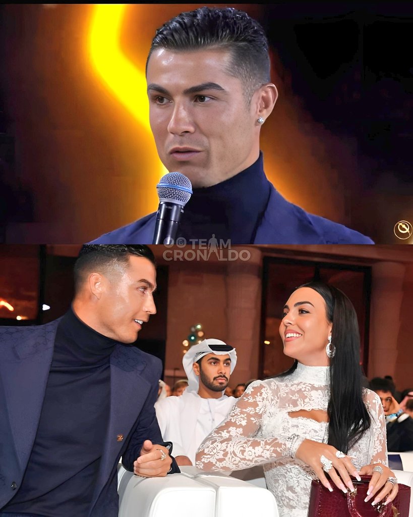 ❗🎙 Cristiano Ronaldo after winning his award yesterday: “I'm so proud, I have to say thank you to '𝐦𝐲 𝐰𝐢𝐟𝐞', to my kids.” 👀