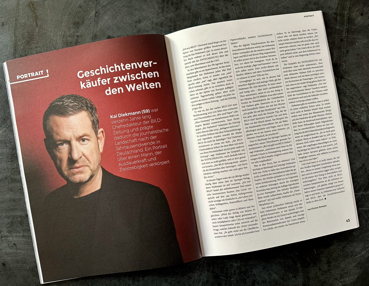 „Als BILD-Chefredakteur leihen Sie dem Blatt viel mehr von Ihrer Persönlichkeit als bei jeder anderen Zeitung", sagt Diekmann im Gespräch mit der ENTSCHEIDUNG. Danke für den Austausch, lieber <a href="/HerrHemann/">Florian Hemann</a>! <a href="/Junge_Union/">Junge Union Deutschlands</a>  <a href="/CrynenFabio/">Fabio Crynen</a> <a href="/johwinkel/">Johannes Winkel</a>