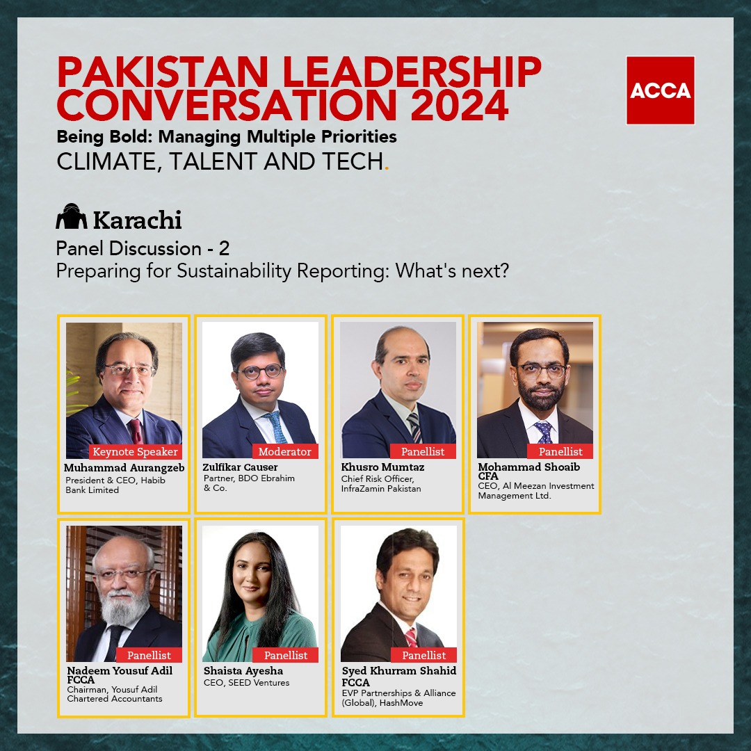Join us at Pakistan Leadership Conversation 2024 in Karachi for an insightful panel discussion on ' Preparing for Sustainability Reporting: What's next?' Gain valuable insights from esteemed industry experts. The event will be live-streamed on our pages.