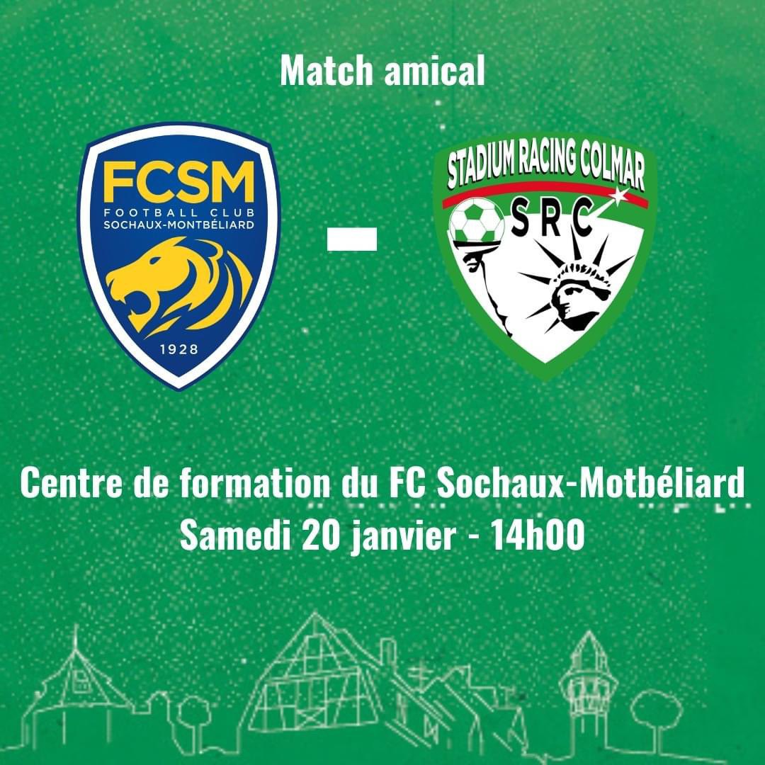 🚨𝙈𝙖𝙩𝙘𝙝 𝙖𝙢𝙞𝙘𝙖𝙡

En l'absence de match officiel, les Verts rencontrerons la réserve du FC Sochaux-Montbéliard cet après-midi à 14h00 au centre de formation des sochaliens.🔥