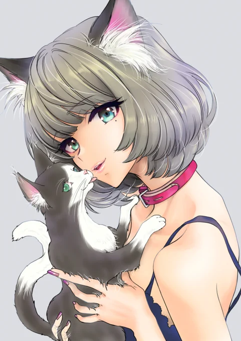 猫と楓さん(再掲)