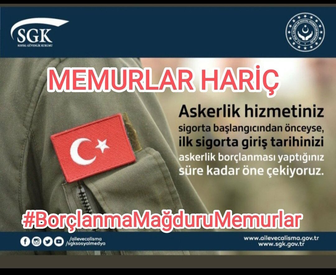 <a href="/isikhanvedat/">Prof. Dr. Vedat Işıkhan</a> <a href="/TurkiyeIsKurumu/">İŞKUR</a> ASKER POLİS ASKERLİK BORCLANMASI MAĞDURU BU HAKTAN SADECE MEMURLAR FAYDALANAMIYOR
#BorçlanmaMağduruMemurlar