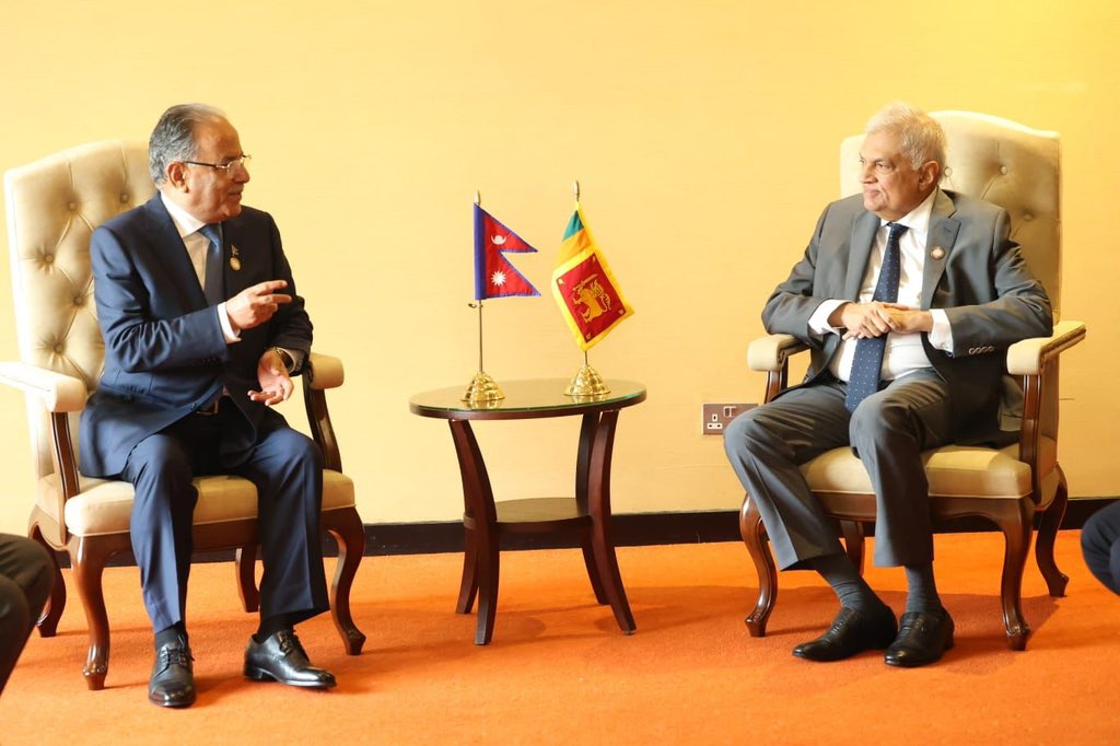 Good meeting with H.E. Mr. Ranil Wickremesinghe, President of the Democratic Socialist Republic of Sri Lanka in the sidelines of NAM Summit. We held discussions on various issues of our bilateral interests, including connectivity, tourism and regional cooperation.
