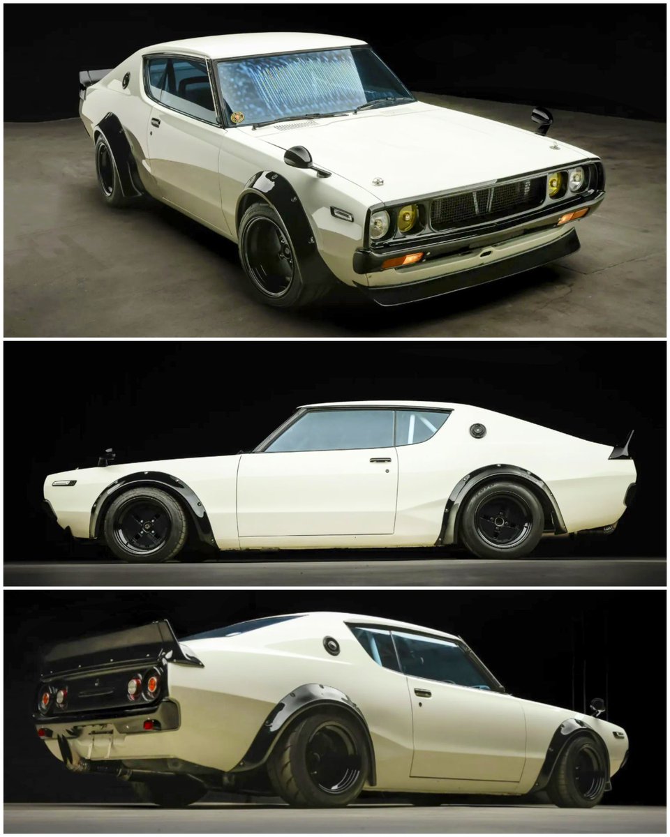 JapaneseIcons's tweet photo. Something a little different for #SkylineSaturday, an L28-powered Nissan Skyline 2000GT-X from 1973, and it’s up for sale right now. 

https://t.co/rJ6Woe19Nz  

#NissanSkyline #KenMeri https://t.co/HM7risRom9