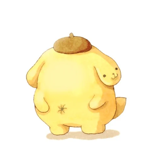 顔とお尻の穴の位置がおかしいポムポムプリンちゃん  #ポムポムプリン #イラスト