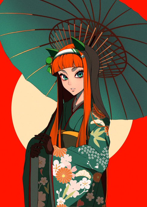 「alternate costume oil-paper umbrella」 illustration images(Latest)