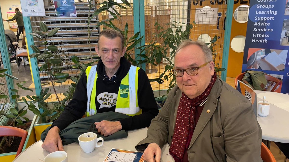 Was in @talkaboutitmate mode yesterday, so caught up with Tony Flynn at @LangCornerstone, a well respected senior reporter from Salford Media to chat about @SalfordHeroes and all the fantastic work we do as a team of volunteer residents. Video interview link to follow shortly…