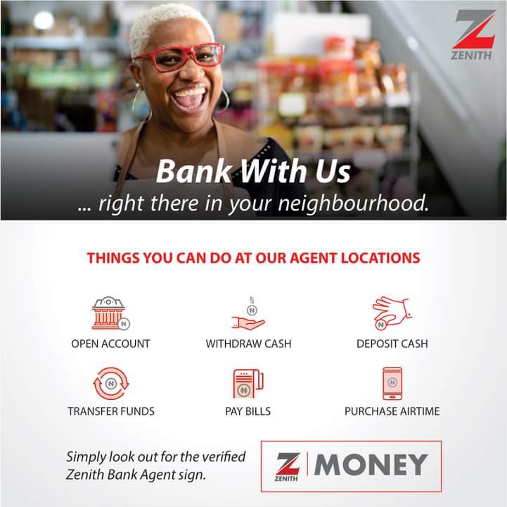 You can bank with us even if it’s Saturday. Simply visit any of our agent locations near you.

#ZenithBank #ZMoney #AgencyBanking #Weekend #EazyBanking #BankWithUs
