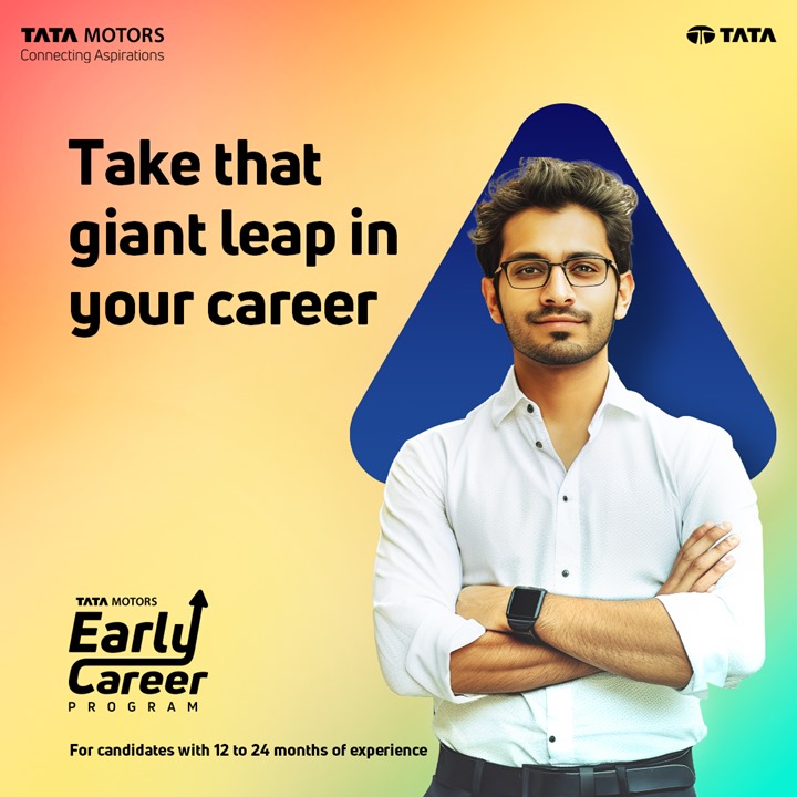 TataMotors's tweet photo. Eager to accelerate your career? Your search ends here. Tata Motors' Early Career Program is designed to propel it.
To know more and apply, visit https://t.co/ZGxILOAAu0
#EarlyCareerProgram #CareersWithTataMotors #TataMotors #ConnectingAspirations https://t.co/6OWMA6B50Z