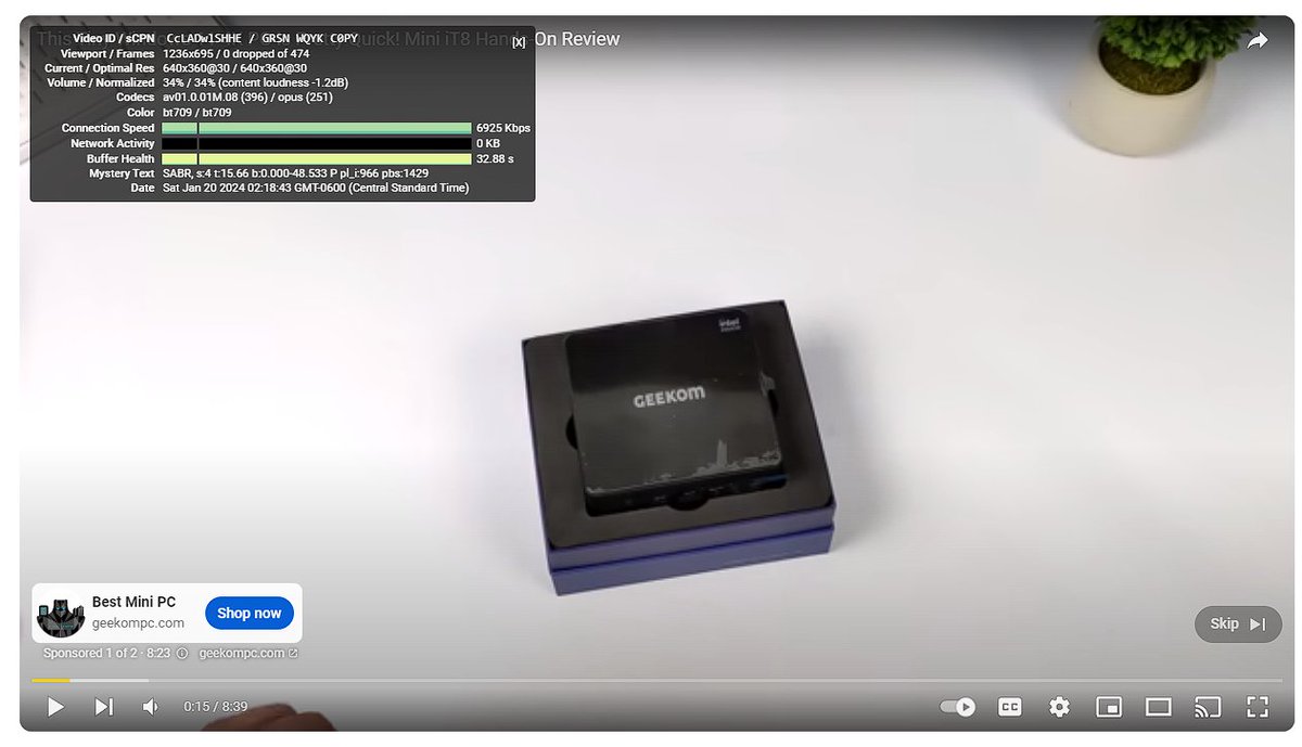 hey <a href="/theetaprime/">Etaprime</a> did you ever give Geekom permission to use one of your vids for a youtube ad?