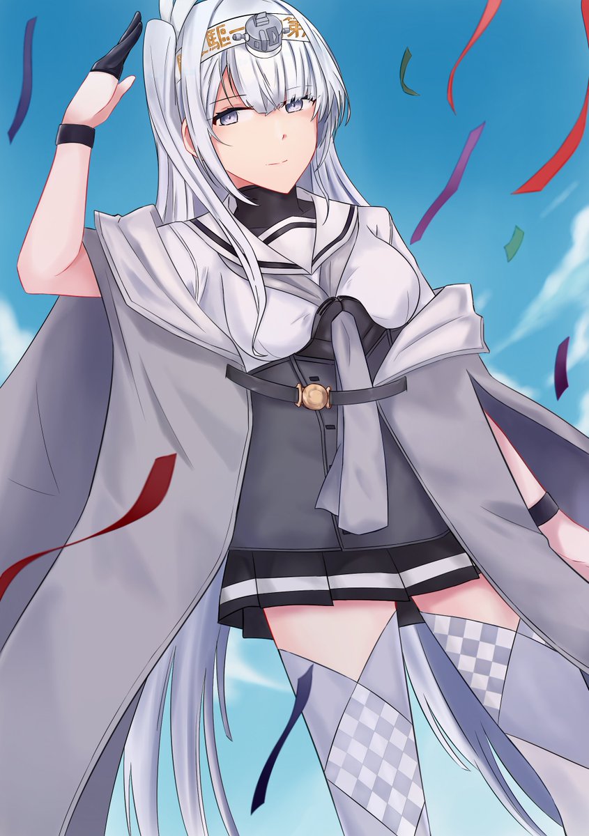 冬月(艦これ) 「今日は20日1月、つまり、お冬さんの進水日だ! お誕生日おめでとう愛しいのお冬さ」|るきありす　－　ＣＦ１６Cancelledのイラスト