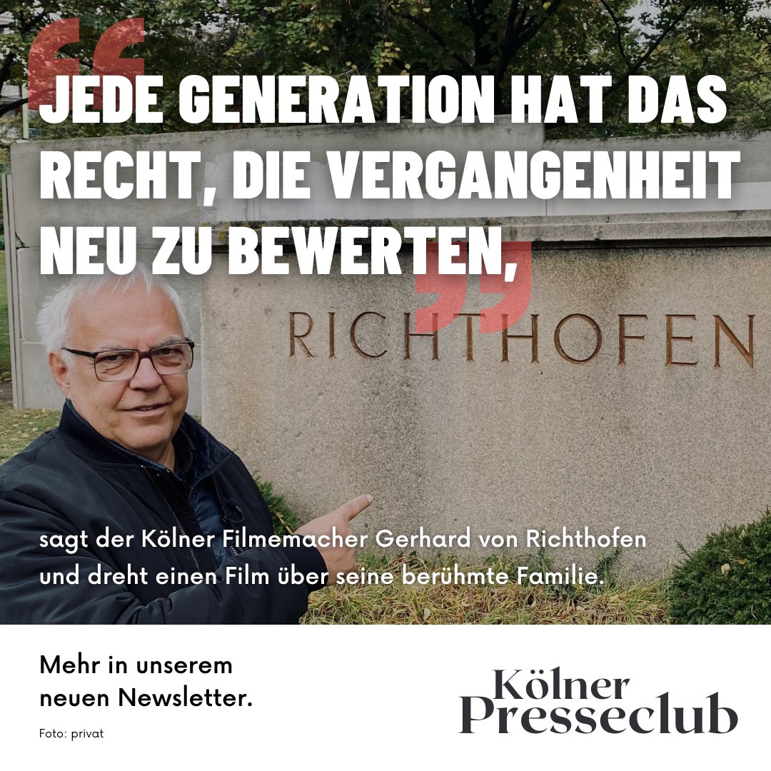 Kölns #Vergangenheit auf dem #Prüfstand. Und wie ein Nachfahre des #Roten_Barons ein Filmexperiment wagt. Mein neuer Newsletter im <a href="/KPresseclub/">Kölner Presseclub</a> 
#vonRichthofen #neubetrachtung
eepurl.com/iIbslo