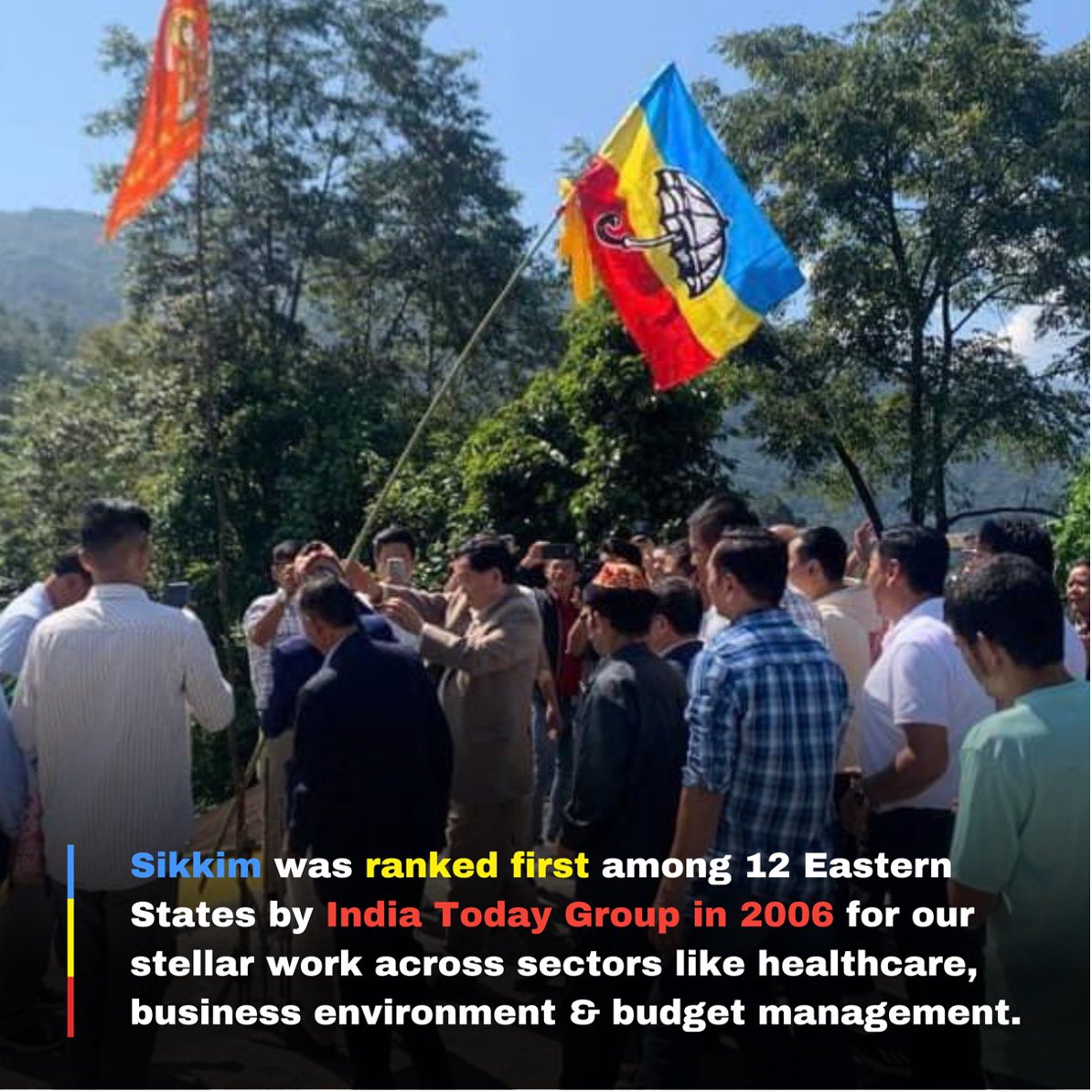 PawanKChamling's tweet photo. Under the Sikkim Democratic Front, Sikkim has emerged as a trailblazer in the field of education. In 2004, Sikkim was awarded the "Best State in Education" by the India Today Group, validating its status as a stellar model for the rest of the country. https://t.co/62gBoWdvzS