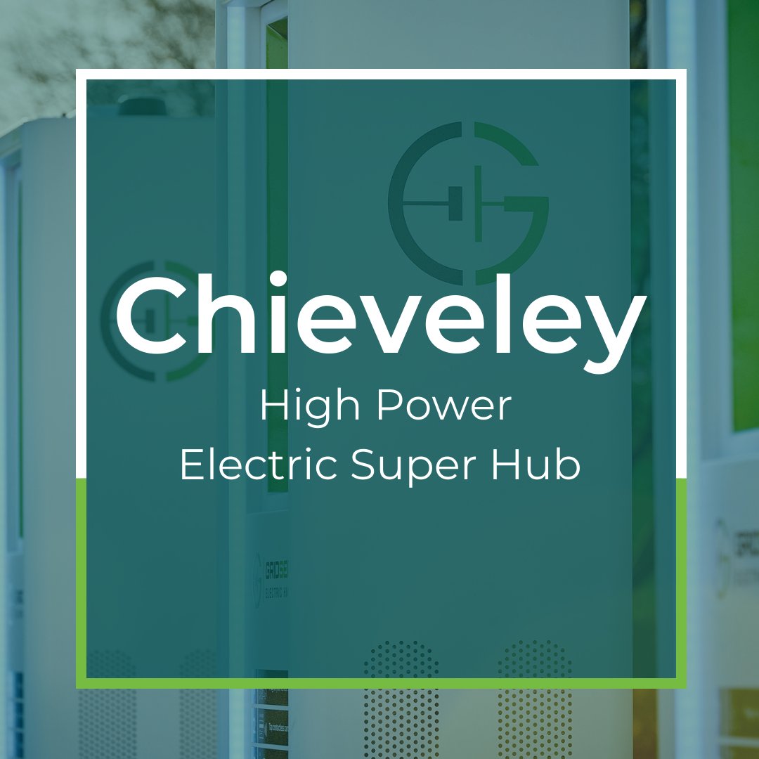 ⚡️Moto Chieveley High Power Electric Super Hub ⚡️ 12 x 350kW-capable High Power chargers powered by 100% net zero carbon energy are now available at Moto Chieveley 💚 @‌motoway Check out all our locations on the GRIDSERVE Electric Highway 👉 electrichighway.gridserve.com