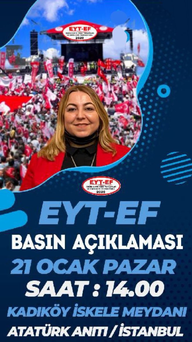 Hak davası ve sevdası uğruna yıllarca Mücadele eden;

Alınteri ve  emek sahibi,
Ekonominin Omurgası,
Ülkenin Mihenk taşları,

EMEKÇİLERİ MEYDANLARA İNİYOR.

EYYY ELLERİ NASIR TUTAN
EKMEK KOKAN KARDEŞİM;

VAZGEÇME!

ZAFER VAZGEÇMEYENLERİNDİR.

#MağdurlarınSesiKadıköyde