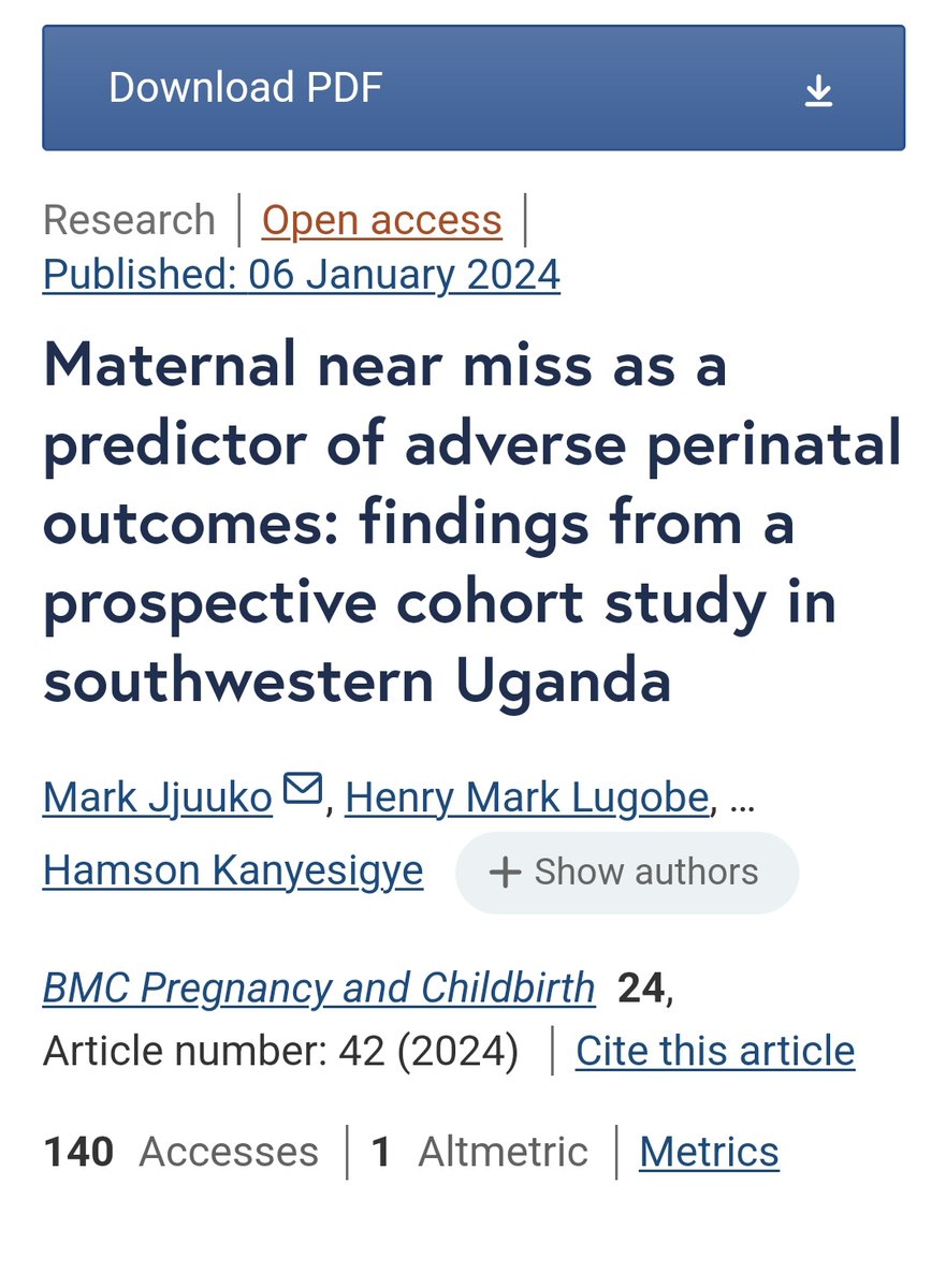 Hypertensive Disorders of pregnancy contributed 49% of near miss cases at our facility. Telling our story @blairwylie @Pulofeesa_Omuto @drhill22 @Adroma_Moses @preeclampsia @apec_gh @prof_dominic …pregnancychildbirth.biomedcentral.com/articles/10.11…