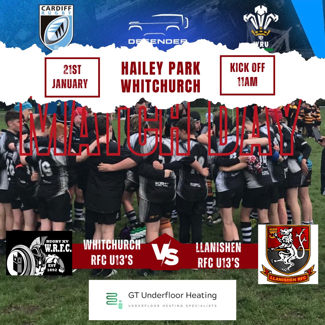 Warriors are back in cup action this weekend welcoming @LlanishenMJs U13’s to Hailey Park for the knock out quarter final clash! Following our game @whitchurchrfcMJ U12’s are also in cup action against @stpetersrfc KO 12pm
