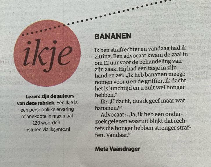 Een advocaat met bananen. #rechtspraak 😄