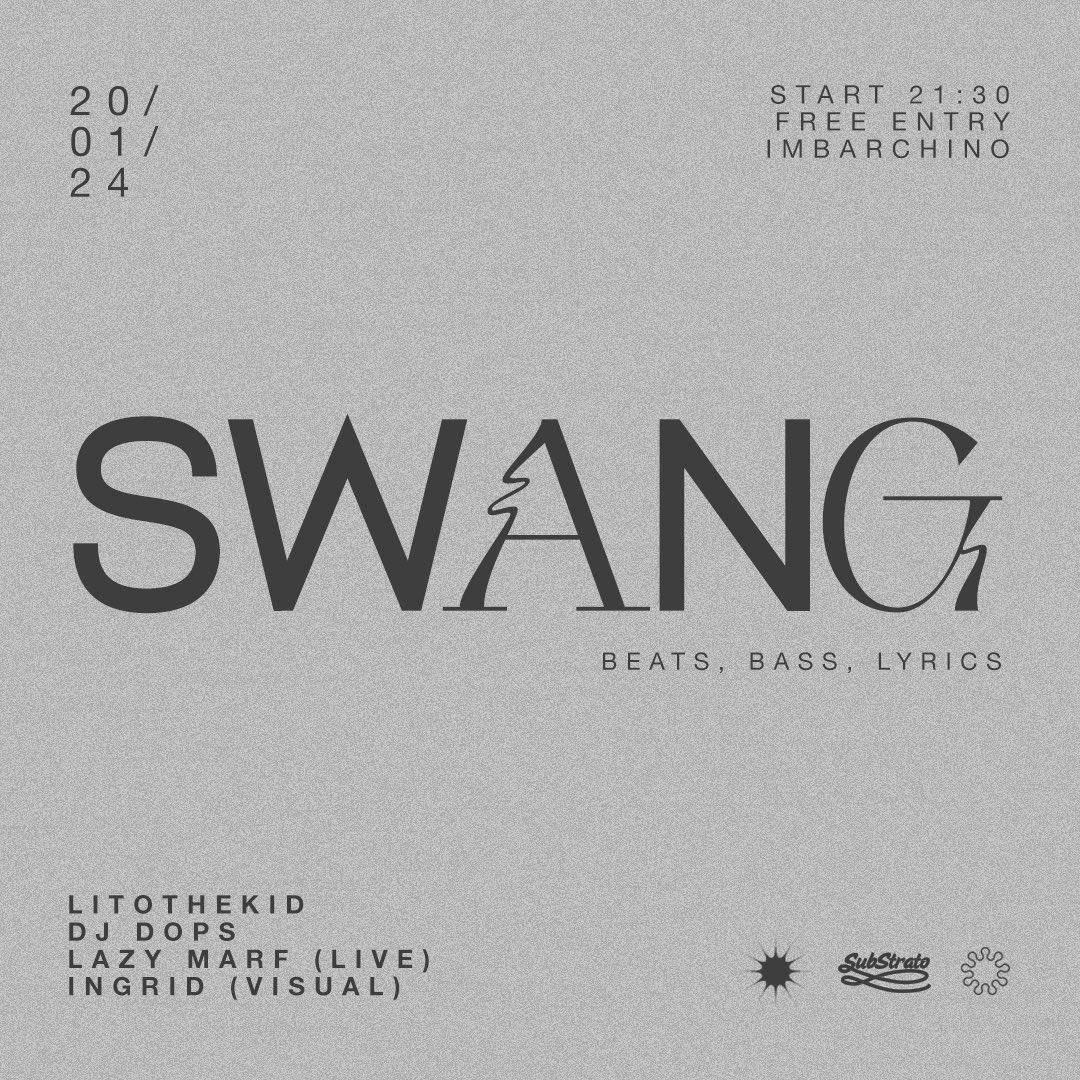 Questa sera a Imbarchino facciamo la prima di SWANG dove vi suoniamo i meglio beats bass and lyrics 🔈🔈🔥 #turin #turinevents #bass 
Line up
• Litothekid
• DJ Dops
• Lazy Marf (Live)
• Ingrid (Visual)
→ Dalle 21:30 alle 02
→ L'evento è gratuito