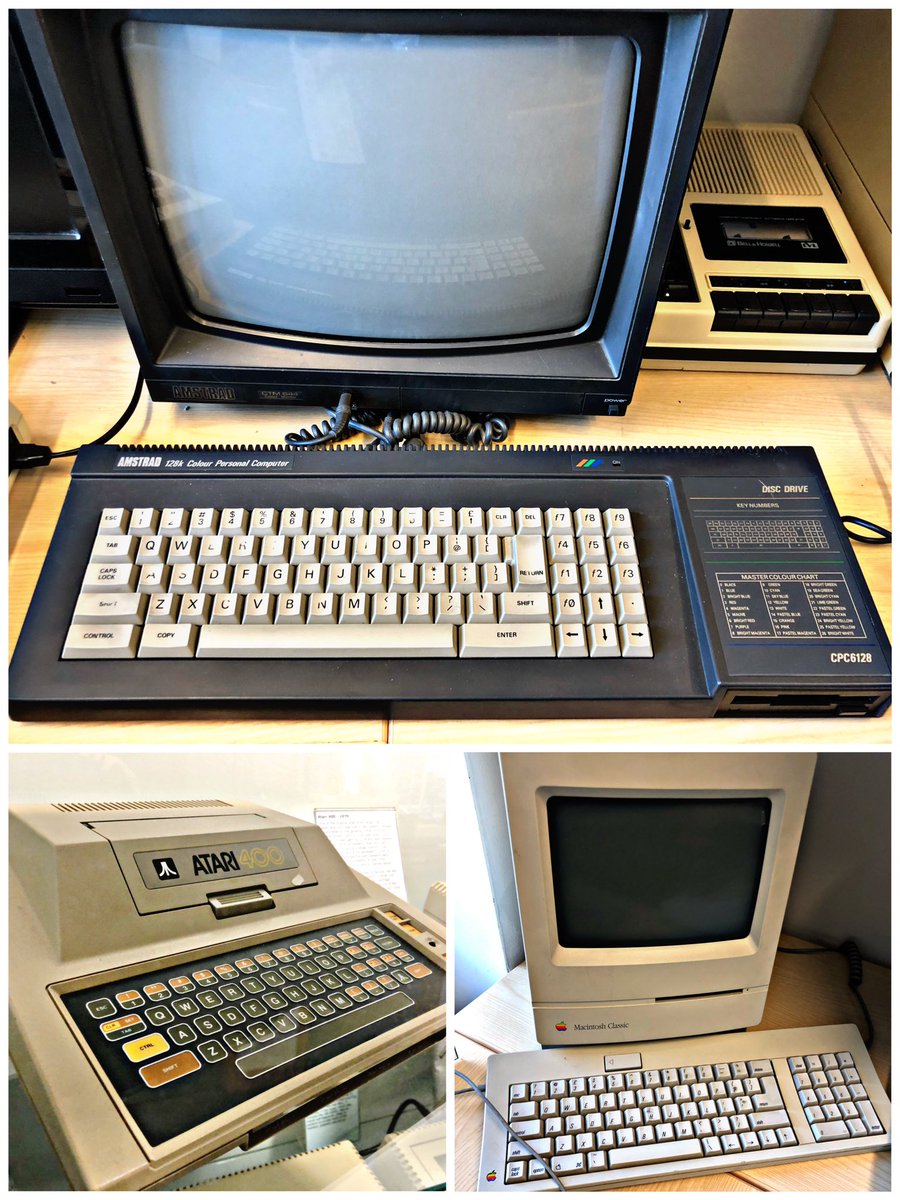 SWRetroComp's tweet photo. Today’s #RetroTrio offers you the #Amstrad #CPC6128, #Apple #MacClassic and #Atari400. Which will you keep, gift to a friend and delete forever? #RetroComputing #ComputerHistory #RetroGaming #VideoGames https://t.co/CkRnvroK3b
