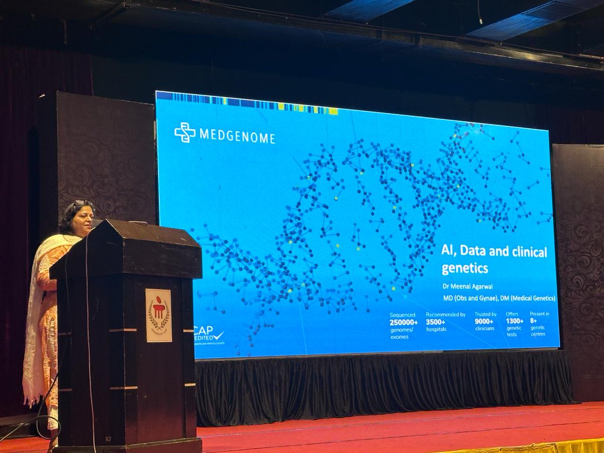 MANIPAL GENETICS UPDATE VII (@manipalgenetic7) on Twitter photo #MGU7
Artificial intelligence, Data and clinical genetics by Dr. Meena Agarwal <a href="/MedGenomeLabs/">MedGenome</a>
<a href="/MAHE_Manipal/">Manipal Academy of Higher Education</a> <a href="/GeneticsManipal/">Medical Genetics Manipal</a> <a href="/CSIR_IND/">CSIR, India</a> <a href="/serbonline/">SERB</a> <a href="/India_Alliance/">DBT/WT India Alliance</a> #MGU7
Artificial intelligence, Data and clinical genetics by Dr. Meena Agarwal <a href="/MedGenomeLabs/">MedGenome</a>
<a href="/MAHE_Manipal/">Manipal Academy of Higher Education</a> <a href="/GeneticsManipal/">Medical Genetics Manipal</a> <a href="/CSIR_IND/">CSIR, India</a> <a href="/serbonline/">SERB</a> <a href="/India_Alliance/">DBT/WT India Alliance</a>