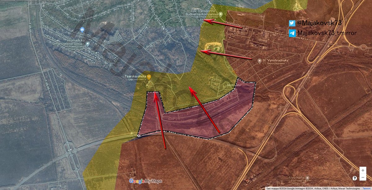 1\#Ucraina Fronte di Donetsk: Ridimensionata la grey zone nel sud di avdivka, anche basandosi su report pro russi di stamane , azione russa non sarebbe arrivata oltre il ristorante Tsarska, mentre probabile allargamento della grey zone sul fianco destro