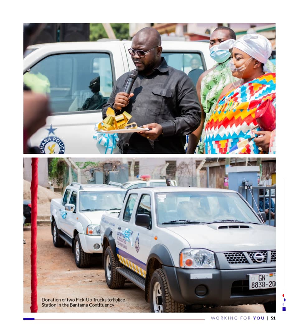 Delegates4DMB's tweet image. Some Achievements of Francis Asenso-Bokaye on Security.
3 police stations delivered 

■Donation of 4x4 Pickups Bohyen and Santreso District Police Commands to aid mobility 

- Donation of over 2320 pieces of streetlights to all communities in Bantama.
#Bantama4Asenso