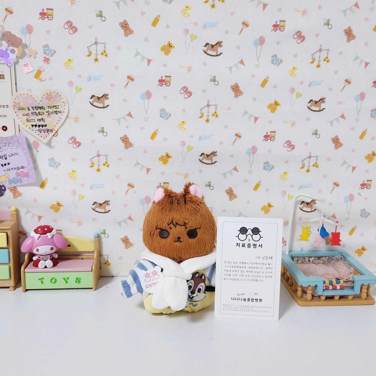 진료내용: 꼬리-뒤통수 자석 삽입