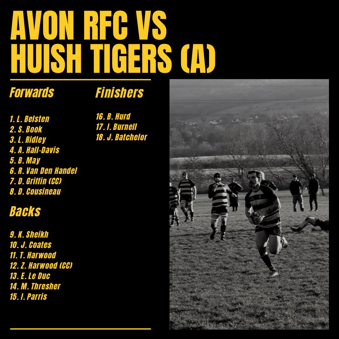 ⚫️🟡SQUAD🟡⚫️ Our squad to face Huish Tigers away. #blackandyellow