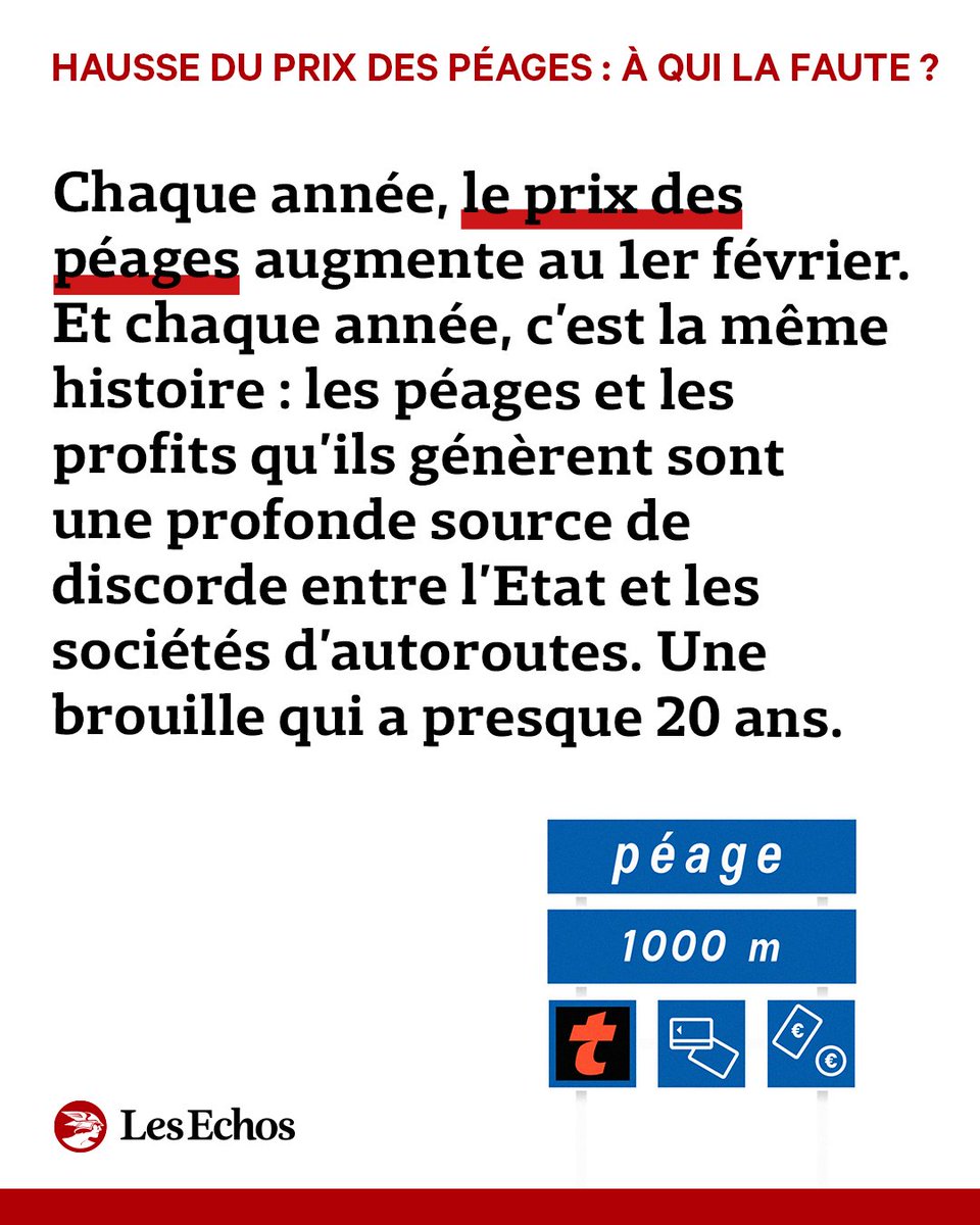 💰🚗 Chaque 1er février, c'est la même histoire : l'Etat et les sociétés d'autoroute se renvoient la balle de la responsabilité de l'augmentation des tarifs. Alors comment savoir qui dit vrai, et où va l'argent des automobilistes ? Explications ➡️ trib.al/2shHoze