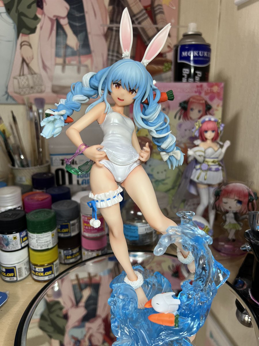 JUN_8_10_'s tweet image. ぺこらガレージキット完成しました🖋️
髪の毛の塗り分けが難しかったけど、組み立てもしやすく作り手の事を考えてくれてて、メチャクチャ良いキットでした☺️
何とか形に出来ました👍
#ホロライブ