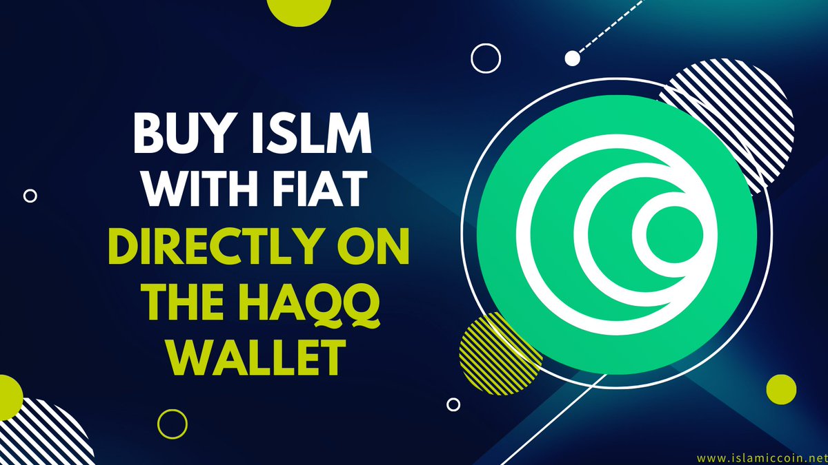 Did you hear the latest news from HAQQ Network? They've rolled out a groundbreaking feature allowing us to buy ISLM directly with fiat currency using HAQQ Wallet 

#ISLM #HAQQ #IslamicCoin #ISLM_MAXI #HAQQNetwork #VVAL #pigkaploy #GalaxyS24 #TheTraitorsUK #MyDemon #HAQQWallet