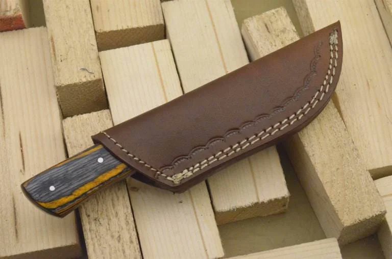 NMTWorld's tweet photo. CUSTOM MADE DAMASCUS STEEL SKINNING KNIFE

BLADE : DAMASCUS

HANDLE : COLOR WOOD, ROSE WOOD HANDLE

BOLSTERS : NO

SHEATH : COW HIDE LEATHER

Blade Size: 5

Handle Size: 4.5 https://t.co/AuCzZAQgEE