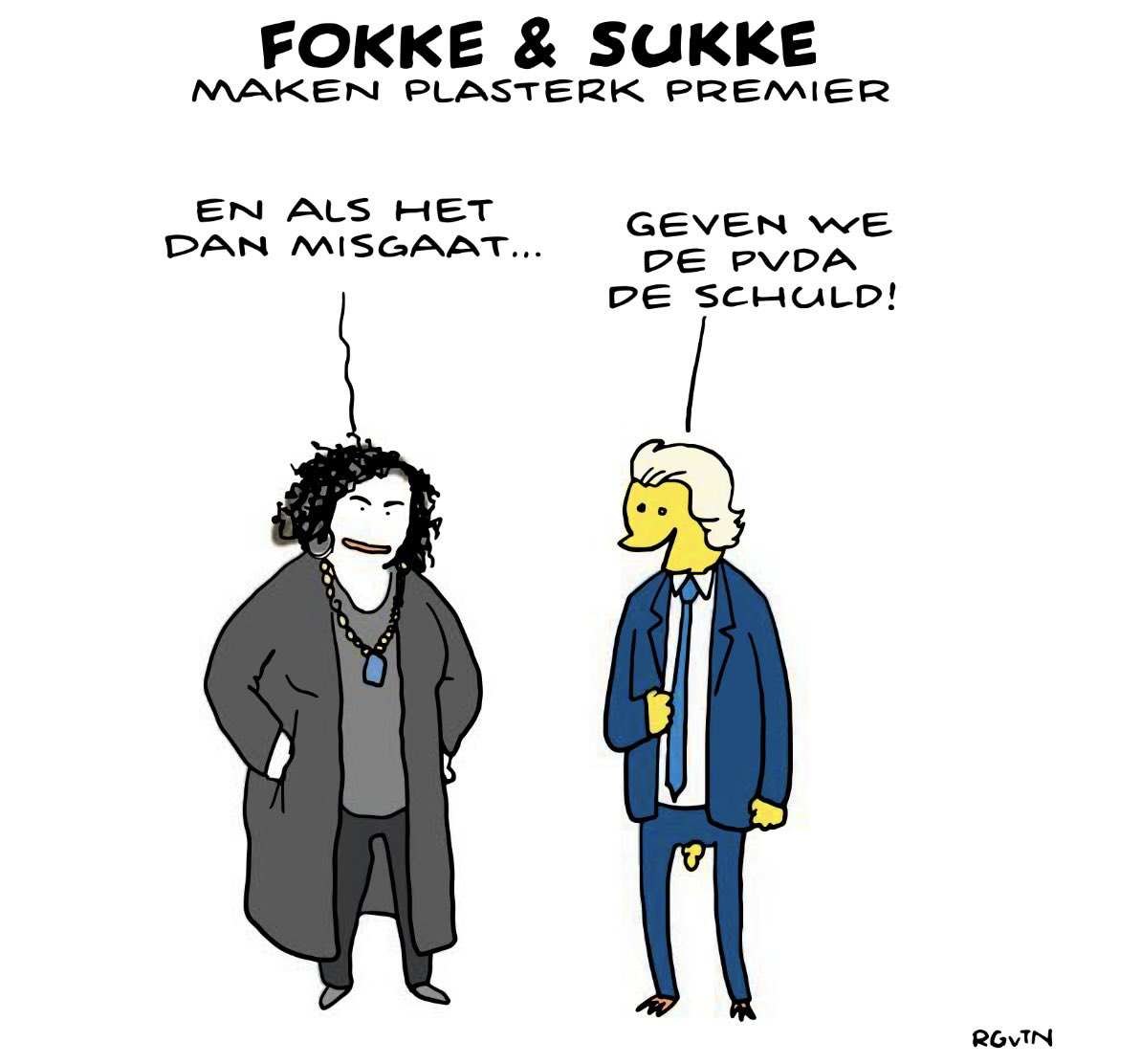 JaapJansen's tweet photo. Fokke &amp; Sukke en de kabinetsformatie (bron: NRC) https://t.co/TQ22udhhe6
