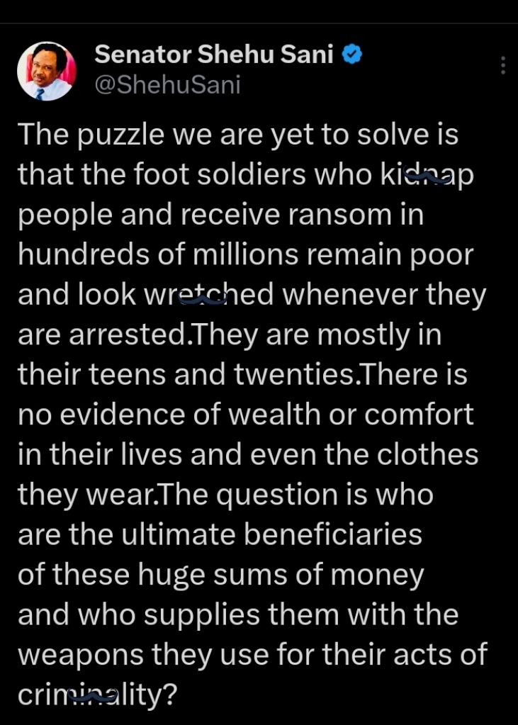 Shehu Sani asks critical questions