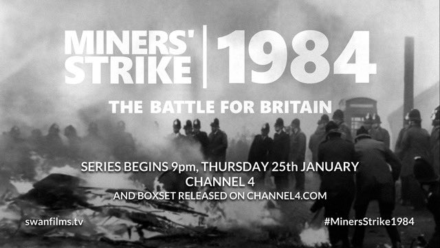 @Damian_Barr Hope you can watch our new series about the Miners’ Strike on Thursday, Damian. Lots of parallels x