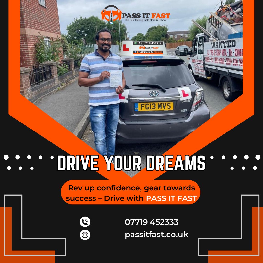 PASSITFAST's tweet image. Rev up confidence, gear towards success – Drive with Pass it Fast.
Call and WhatsApp 📞 07719-452333
#RapidDrivingCourse #DrivingSchool #PassInWeek #IntensiveLessons #AcceleratedDriving #DrivingGoals #passitfast