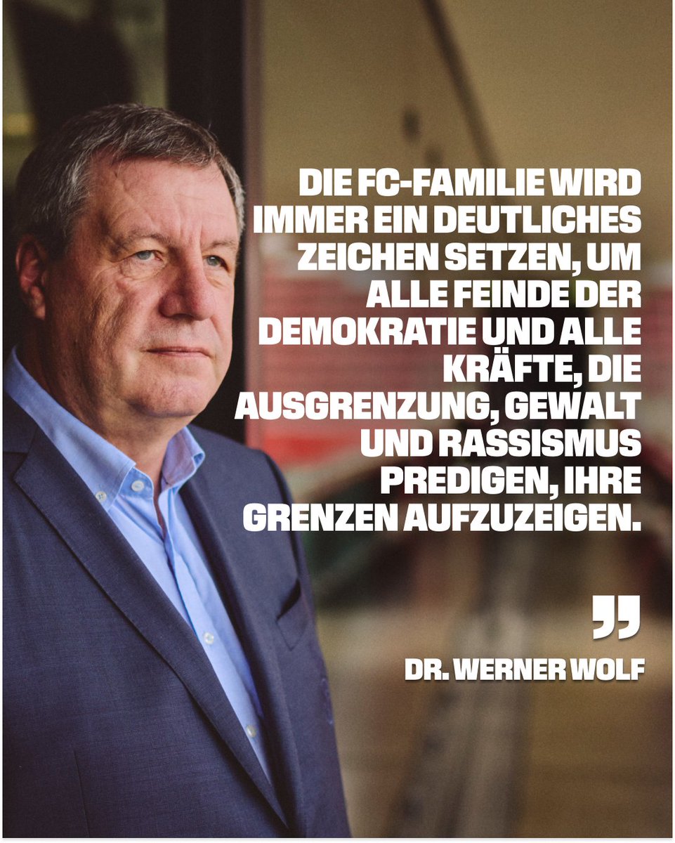 #NieWiederIstJetzt Nächste Möglichkeit, gemeinsam ein deutliches Zeichen zu setzen: Am morgigen Sonntag, 12 Uhr, Deutzer Werft in Köln. #effzeh #NieWieder