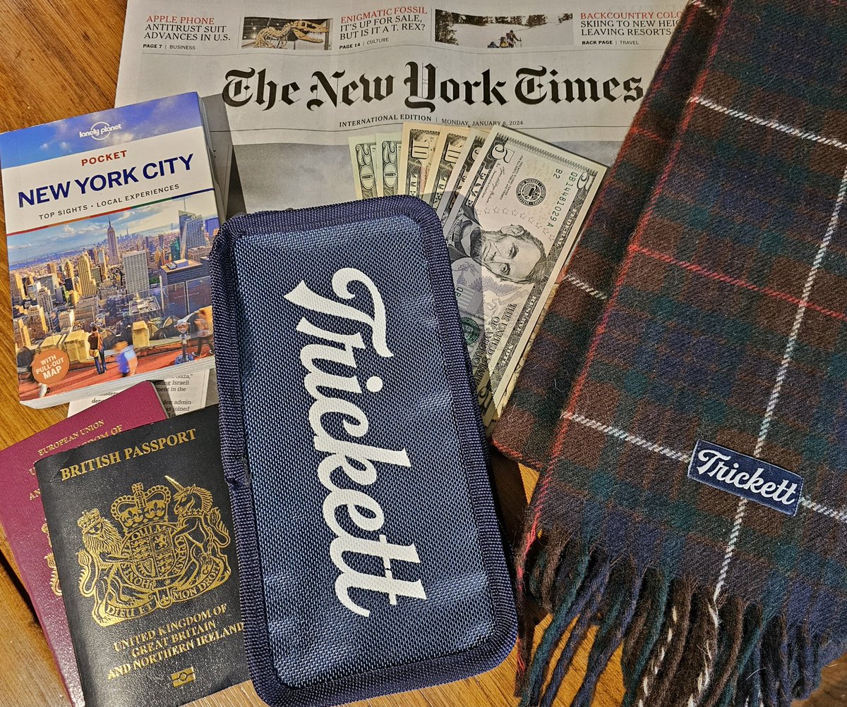 We're off to New York 🗽🇺🇸✈️
<a href="/TRiCKETTengland/">TRiCKETT</a> Style
