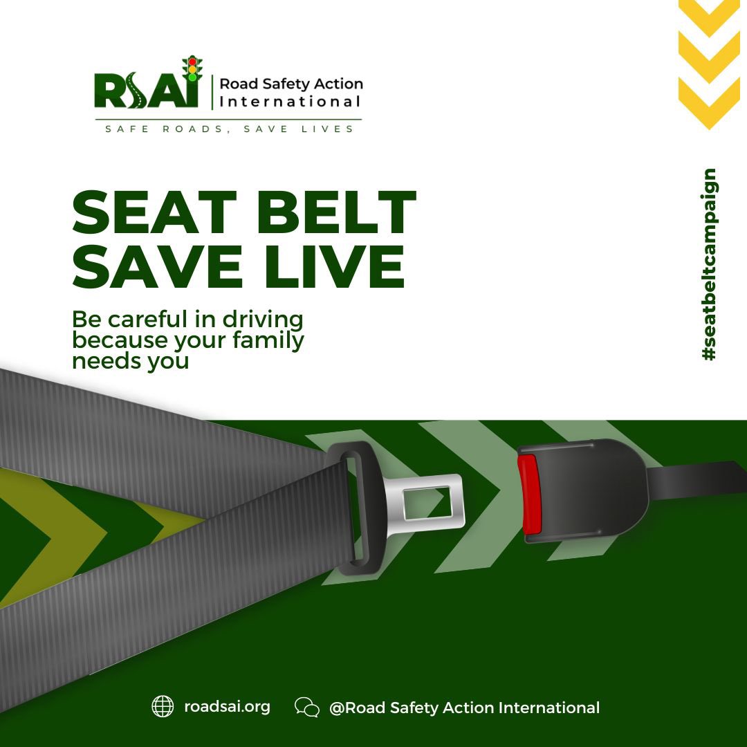 Buckle up and drive safely; your family is counting on you! #SaferoadsSavelives
 #RSAI