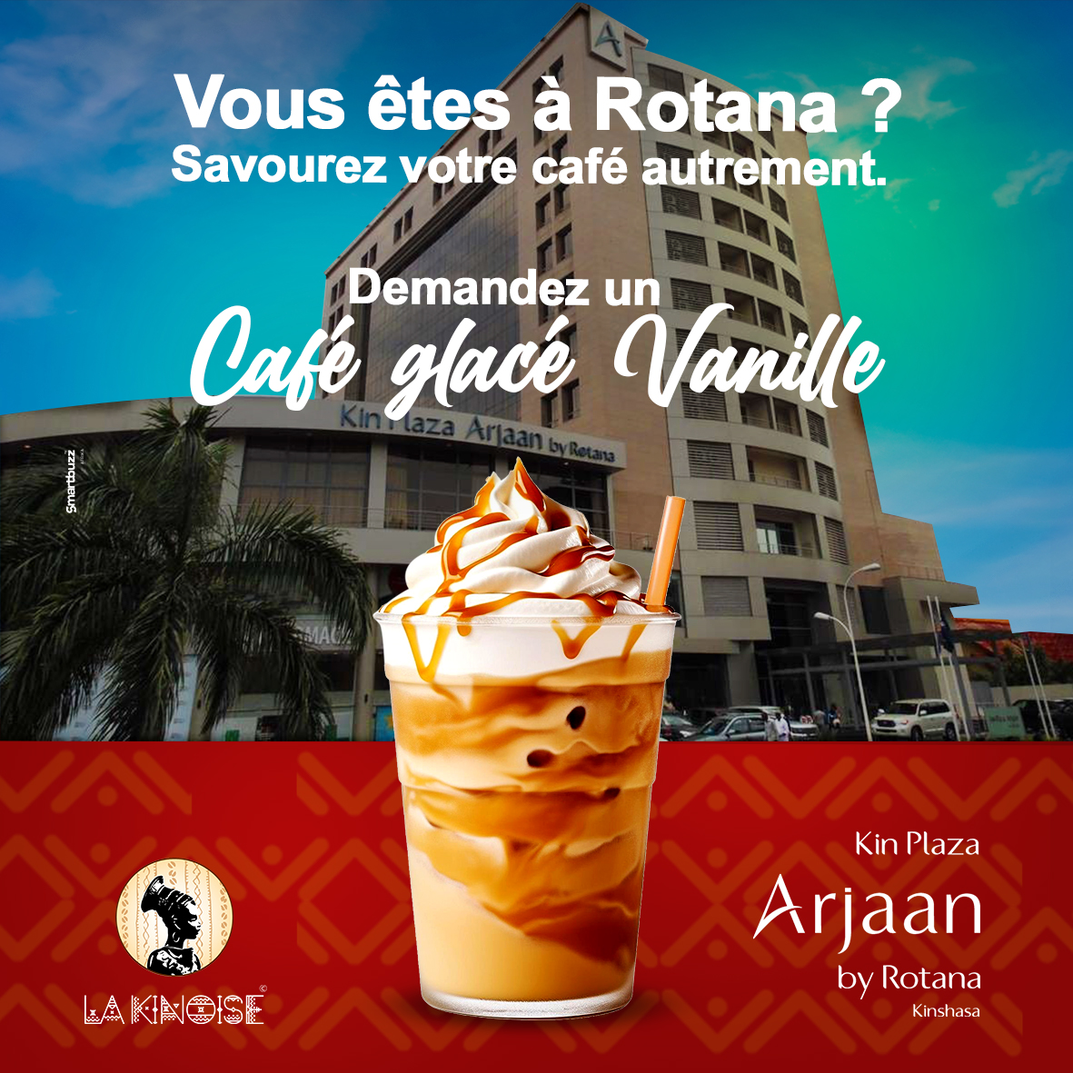 CafeKinoise's tweet photo. Excellent weekend à tous les amoureux du vrai café ☕️😍#lakinoise 100% Naturel, 100% Congolais. 
SUKA NA SEBENE 🇨🇩  Savourez le café glacé vanille à ROTANA/Kin Plazza.
#MadeInCongo #Arabica #Arabusta #Mochaccino #Rdcongo #Kinshasa #Cafe #coffee #MadeInCongo https://t.co/MRBZmEOSm9