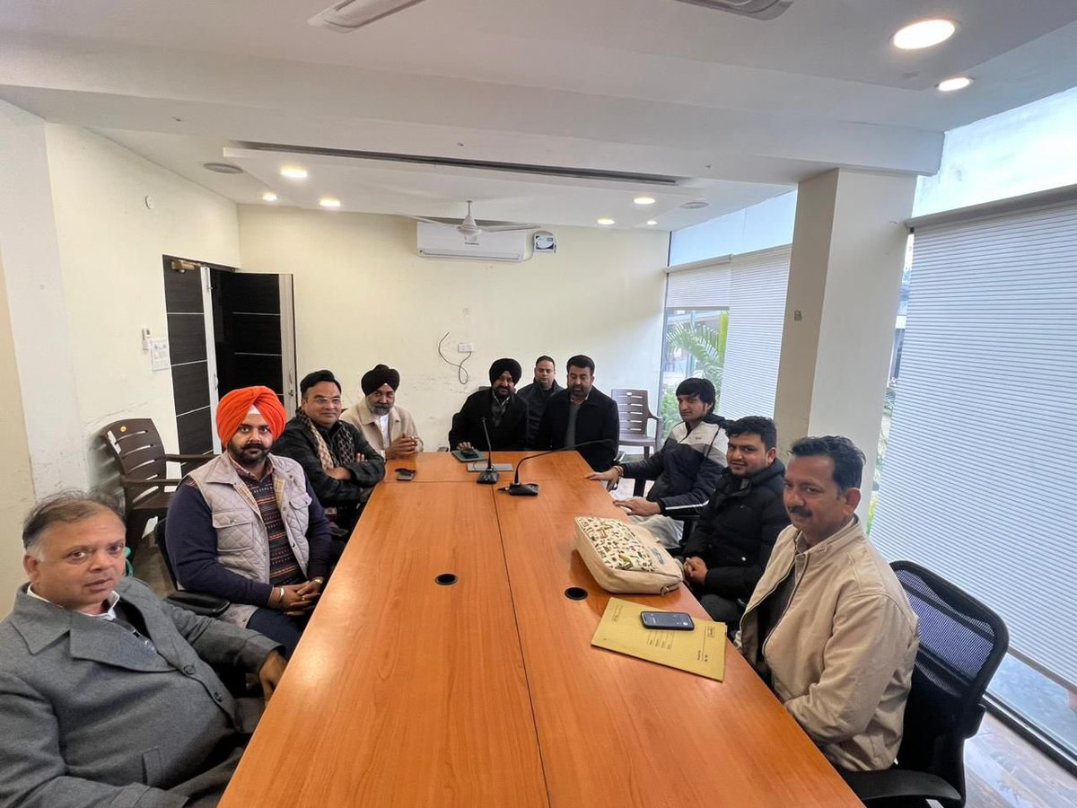 INCAjayy's tweet photo. Met Punjab Pradesh Congress Committee leaders today at  Chandigarh. Every Lok Sabha seat in Punjab is important for the Congress Party. We will work together and we will win all the seats in Punjab. https://t.co/aHH9sR3wj3