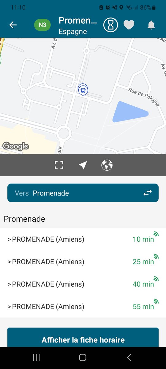 Nico_80_Pic's tweet photo. @ametis_info @pierre80remy Bonjour @ametis_info Bien noté pour Vallée des Vignes, mais pourquoi l'application signale malgré tout les prochains passages (ici, à l'arrêt Espagne)? https://t.co/5vRQNxzGBC