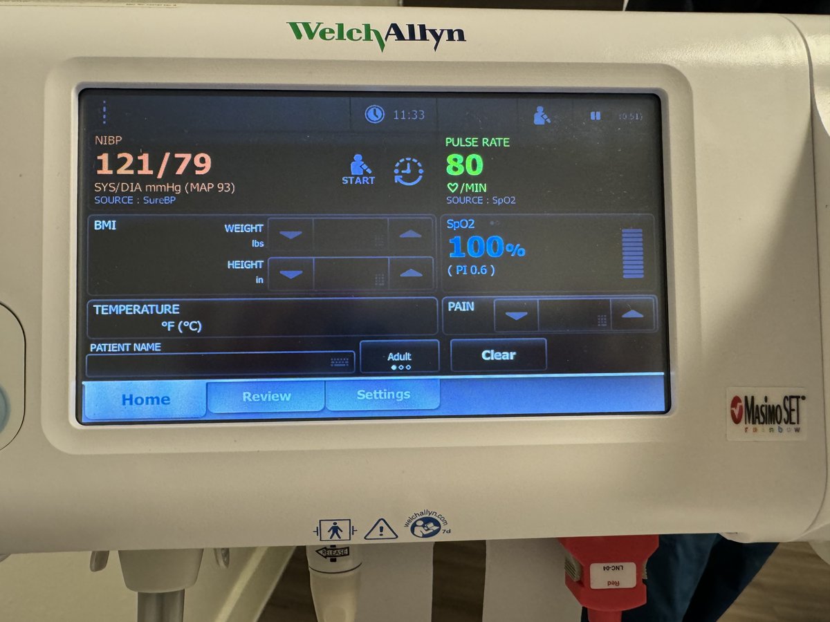 My vital signs were nearly textbook yesterday so I just had to take a picture of it 😂