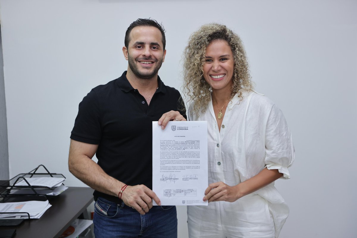 Natalia Lopez F (@nlopezfuentes) on Twitter photo Hoy asumo como Gerente de Desarrollo Social con el compromiso de acompañar al Gobernador <a href="/ErasmoZB/">Erasmo Zuleta Bechara</a> y a la Gestora Valeria Vega en la tarea de promover una agenda proactiva y eficaz para el bienestar integral de todos los cordobeses. Hoy asumo como Gerente de Desarrollo Social con el compromiso de acompañar al Gobernador <a href="/ErasmoZB/">Erasmo Zuleta Bechara</a> y a la Gestora Valeria Vega en la tarea de promover una agenda proactiva y eficaz para el bienestar integral de todos los cordobeses.