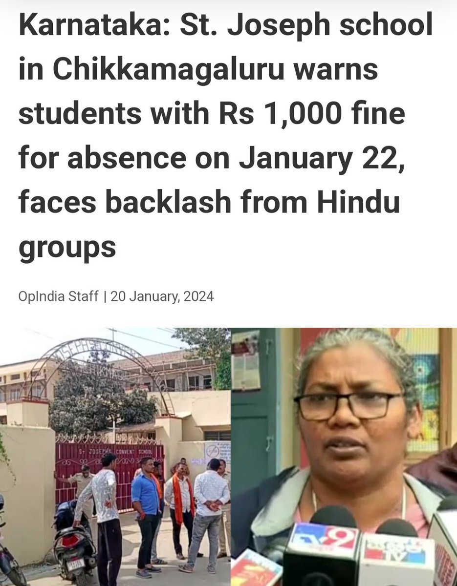 MISSIONARY SCHOOLS

-On Christmas:  A week long holiday

-On #RamMandirPranPratishta day : Cumpusory attendance else penalty will be imposed on students

This is the condition of secularism in India..  And when you speak against it, they declare you a hate monger...