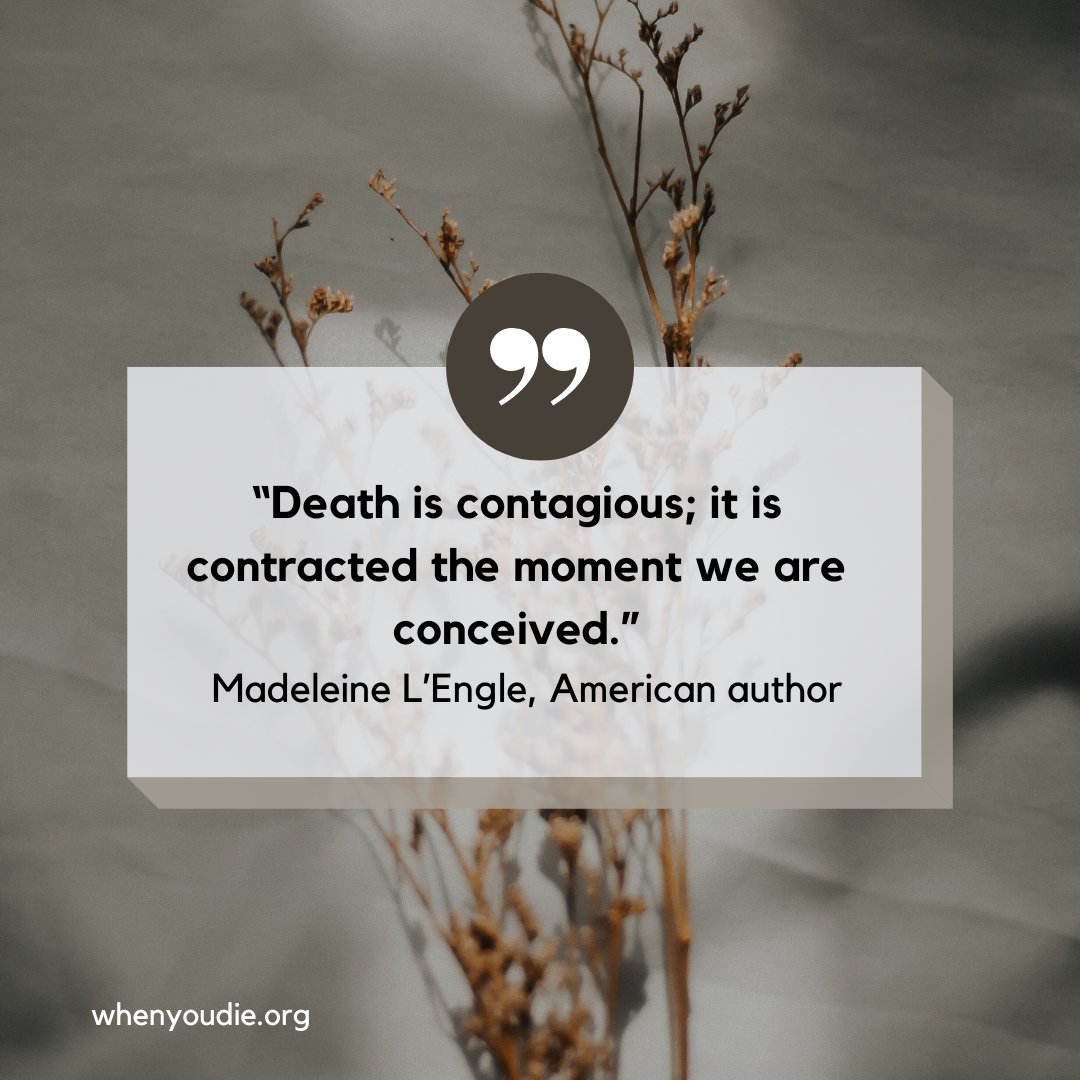 Death will always follow life and yet we try to avoid thinking about it. But that can leave us unprepared at the end. That's why we do what we do. We want to help raise awareness and create conversations around end of life.