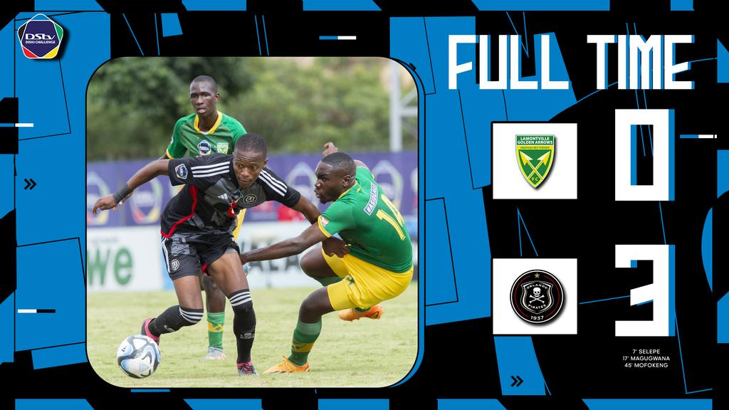 ☠️ FT || @goldenarrowsfc1 Reserves 0 - 3 @orlandopirates Reserves 🥅 7' Selepe 🥅 17' Magugwana 🥅 45' Mofokeng ⚫️⚪️🔴⭐ #Matchday #Asidlali #DStvDiskiChallenge #OrlandoPirates #OnceAlways