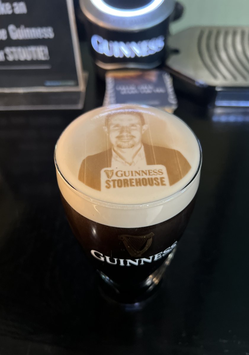 My 'Stoutie', taken at @homeofguinness in Dublin. It wins 'Ireland's Best Visitor Attraction' in our Reader Travel Awards 2024, and I've written this feature on the people who make it all work... independent.ie/life/travel/aw… #indotravelawards